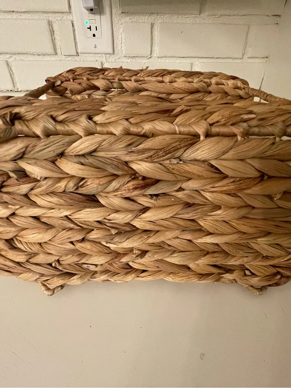 Woven Two-Tier Bathroom Storage Basket - Natural